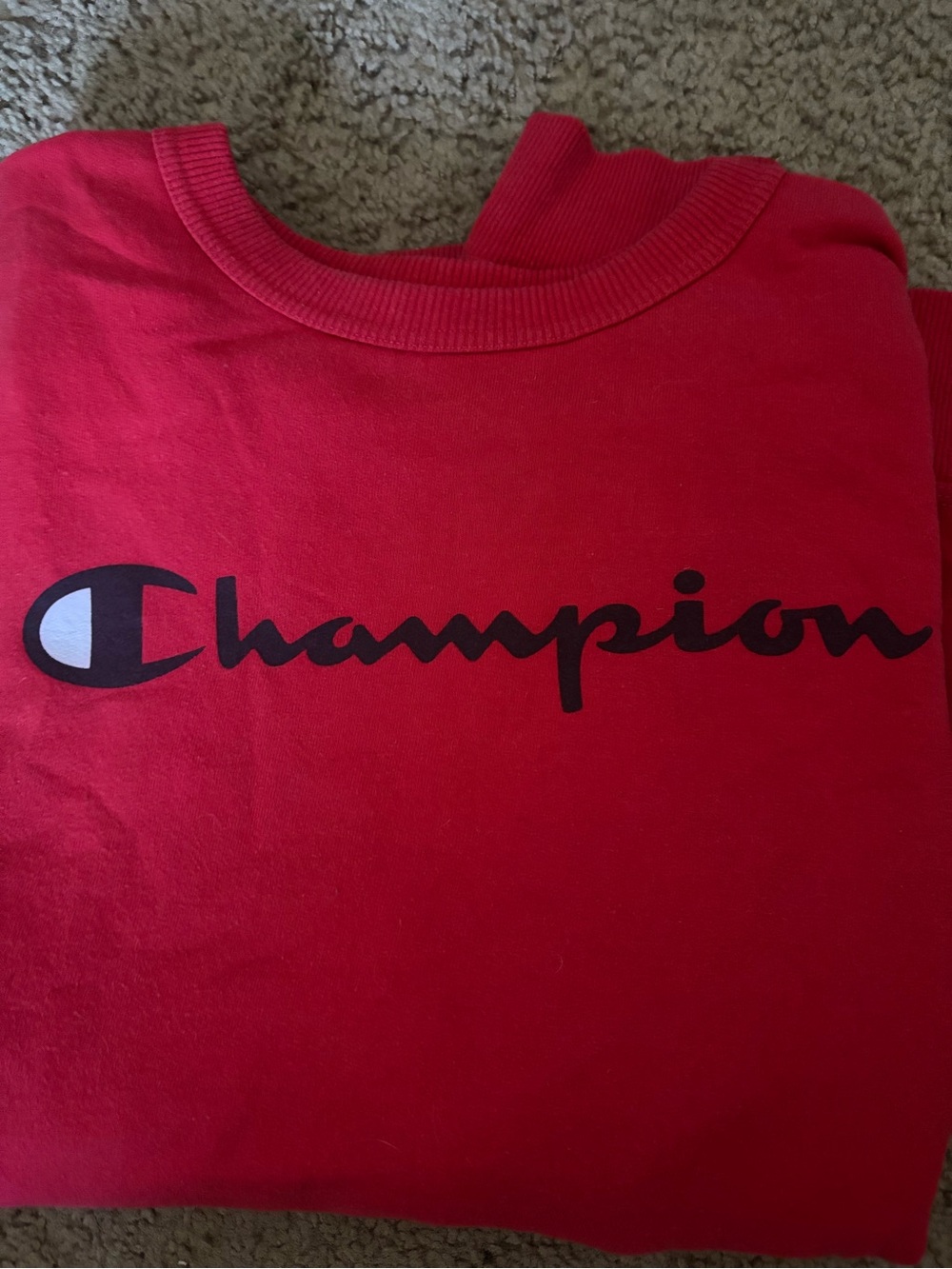Champion Red crew neck sweatshirt
